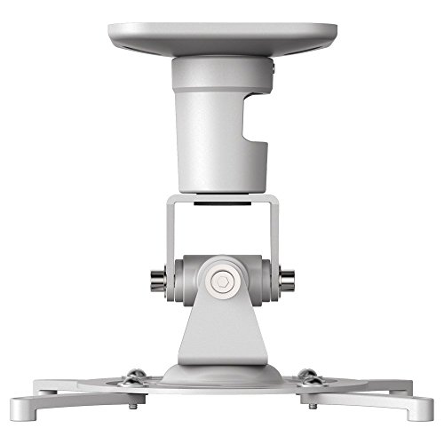 AMER Projector Mount - Ceiling Bracket LCD DLP Tilt 360° Swivel 30lbs (White)