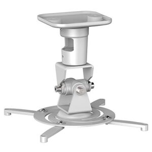 AMER Projector Mount - Ceiling Bracket LCD DLP Tilt 360° Swivel 30lbs (White)