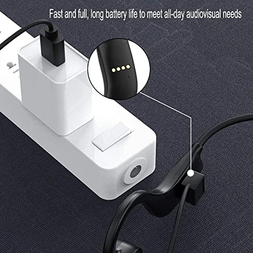 MUVLUX Conduction Headphone Bone Conduction Headphones - Wireless Earbuds Bluetooth 5.0 IPX8 Waterproof Sports Bluetooth Earphones W/Mic, 6D Panoramic Surround Sound for Sport,Lightweight