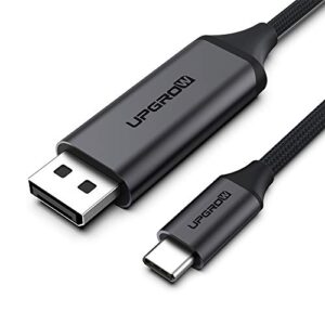 upgrow usb c to displayport cable 4k@60hz 6ft for home office usb c to dp cable compatible with macbook pro/air, ipad pro with usb-c port laptops/phones (upgrowcmdpm6)