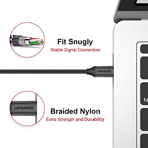 Upgrow USB C to DisplayPort Cable 4K@60Hz 6FT for Home Office USB C to DP Cable Compatible with MacBook Pro/Air, iPad Pro with USB-C Port laptops/Phones (UPGROWCMDPM6)