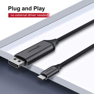 Upgrow USB C to DisplayPort Cable 4K@60Hz 6FT for Home Office USB C to DP Cable Compatible with MacBook Pro/Air, iPad Pro with USB-C Port laptops/Phones (UPGROWCMDPM6)