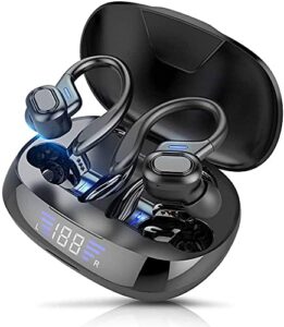 muvlux conduction headphone bluetooth headphones true wireless earbuds with charging case ipx6 waterproof hi-fi stereo sound earphones built-in mic in-ear headsets deep bass for sport running