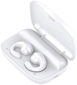 muvlux conduction headphone true wireless earbuds bluetooth 5.0 headphones with wireless 2000mah charging case waterproof hi-fi stereo earphones in-ear built-in mic headset for sport (color : b)