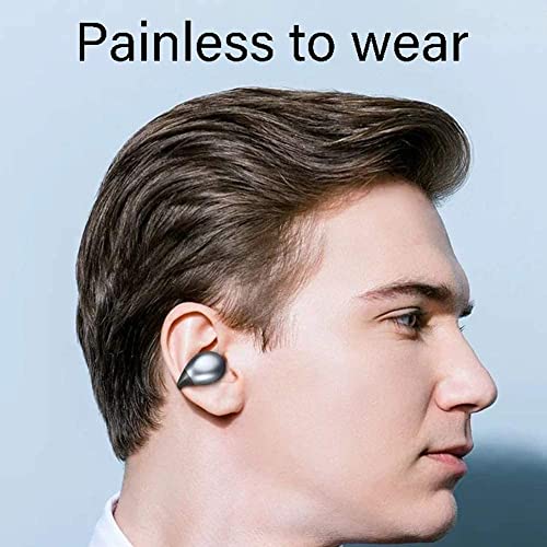 MUVLUX Conduction Headphone True Wireless Earbuds Bluetooth 5.0 Headphones with Wireless 2000mAh Charging Case Waterproof Hi-Fi Stereo Earphones in-Ear Built-in Mic Headset for Sport (Color : B)