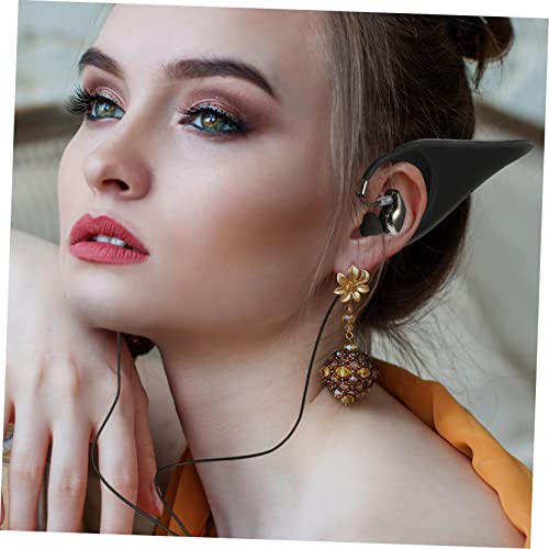 Mikikit Women Noise Fake in Accessories Earphone Computer Halloween Tablet Kids Phones Headphone Stereo Elves Elf in- with Earbuds Exercise Costume Phone Cell in-Ear Accessory Practical