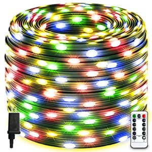 l8star 800 led christmas lights outdoor, 330ft/100m ultra long multicolor led string rope lights outdoor ip67 waterproof with remote and timer, led christmas tree lights for home indoor decoration
