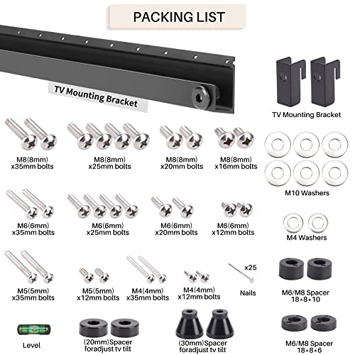 Drywall TV Mount fits Most 22-55 inch TVs, No Stud Needed TV Wall Mount Bracket with Loading Capacity 100 lbs, Max Vesa 400 x 400mm (All Hardware Screws Include)