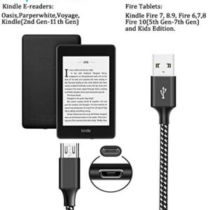 Micro USB Cable for Fire Tablet HD 7 8 10 4th 5th 6th 7th Generation,E-Readers,TV Stick Power Cord Samsung Galaxy Braided Android Phone Charger Fast Charging Cable Mini PC Intel Computer Stick 6 FT