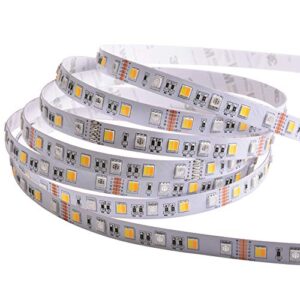 lgidtech led strip lights flexible ul listed 300 units 5050smd 5 meters dc 12v rgb+cct color changing and color temperature adjustable ip20 non-waterproof for christmas,seasonal holidays decoration