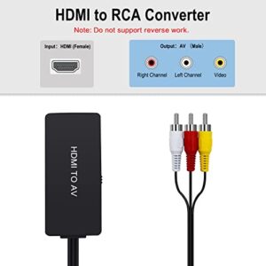 Dingsun RCA to HDMI Converter, Composite to HDMI Converter, AV to HDMI Adapter (HDMI to RCA Converter)