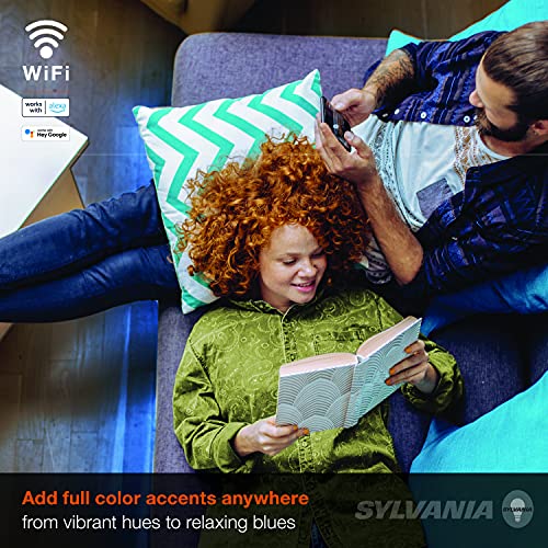SYLVANIA Wifi LED Smart Strip Light Expansion Kit, 6.5ft, Indoor, Full Color & Adjustable White, Compatible with Alexa and Google Home Only - 1 Pack (75705)