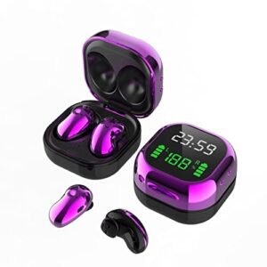 areclern Wireless Headset Bluetooth-compatible5.1 HiFi Sports in-Ear Earphone Non-Delayed for Calling Purple
