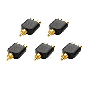 cable matters 5-pack gold plated rca male to female split adapter