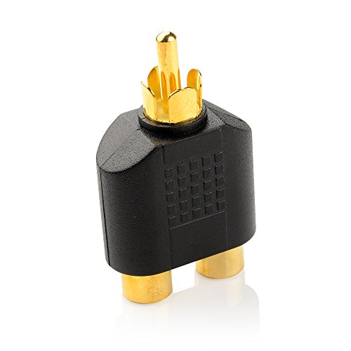 Cable Matters 5-Pack Gold Plated RCA Male to Female Split Adapter