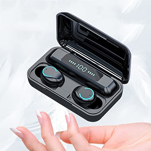 pstuiky Bluetooth Earphone 5.0 Wireless Headset Hd Call Waterproof Deep Bass Earbuds 9D Noise Reduction Technology Headphone Working Sport Earphones with Charging Case