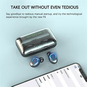 pstuiky Bluetooth Earphone 5.0 Wireless Headset Hd Call Waterproof Deep Bass Earbuds 9D Noise Reduction Technology Headphone Working Sport Earphones with Charging Case