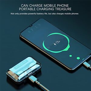 pstuiky Bluetooth Earphone 5.0 Wireless Headset Hd Call Waterproof Deep Bass Earbuds 9D Noise Reduction Technology Headphone Working Sport Earphones with Charging Case