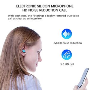 pstuiky Bluetooth Earphone 5.0 Wireless Headset Hd Call Waterproof Deep Bass Earbuds 9D Noise Reduction Technology Headphone Working Sport Earphones with Charging Case