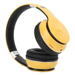 sport earphone, head‑mounted head‑mounted bluetooth headset wireless bluetooth headset wireless for work(yellow)