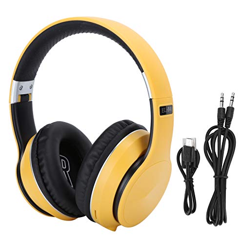 Sport Earphone, Head‑Mounted Head‑Mounted Bluetooth Headset Wireless Bluetooth Headset Wireless for Work(Yellow)