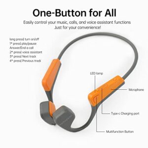 pamu S30 0pen-Ear Bluetooth Bone Conduction Headphones,Built-in Mic for Calls,Wireless Sports Headphones IPX6 Waterproof and Sweatproof for Running Cycling Hiking,Headphones Wireless Bluetooth Black