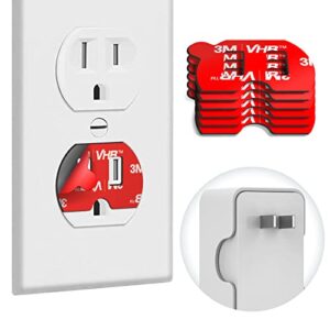sticky adhesive for loose power outlet/wall socket, 6pcs double sided sticker compatible with 3rd / 4th gen wall mount wifi home-pod mini stand, 3m high-bond tape for power plug, extender, adapter