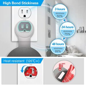 Sticky Adhesive for Loose Power Outlet/Wall Socket, 6Pcs Double Sided Sticker Compatible with 3rd / 4th Gen Wall Mount WiFi Home-Pod Mini Stand, 3M High-Bond Tape for Power Plug, Extender, Adapter