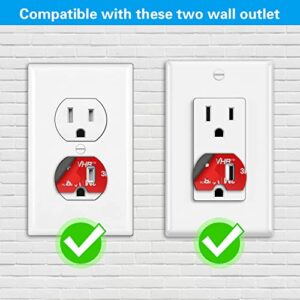 Sticky Adhesive for Loose Power Outlet/Wall Socket, 6Pcs Double Sided Sticker Compatible with 3rd / 4th Gen Wall Mount WiFi Home-Pod Mini Stand, 3M High-Bond Tape for Power Plug, Extender, Adapter