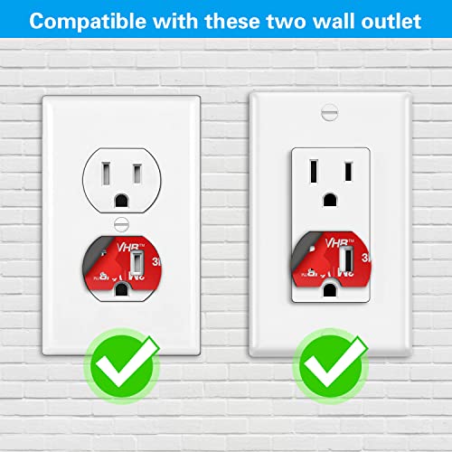 Sticky Adhesive for Loose Power Outlet/Wall Socket, 6Pcs Double Sided Sticker Compatible with 3rd / 4th Gen Wall Mount WiFi Home-Pod Mini Stand, 3M High-Bond Tape for Power Plug, Extender, Adapter