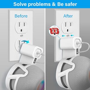 Sticky Adhesive for Loose Power Outlet/Wall Socket, 6Pcs Double Sided Sticker Compatible with 3rd / 4th Gen Wall Mount WiFi Home-Pod Mini Stand, 3M High-Bond Tape for Power Plug, Extender, Adapter