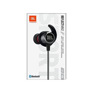 JBL Reflect Mini 2.0 - In-Ear Wireless Sport Headphone with 3-Button Mic/Remote - Black