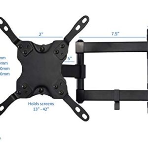 VIVO TV Wall Mount for 13 to 42 inch LCD LED Plasma Screens, Fully Articulating VESA Stand Bracket, MOUNT-VW01