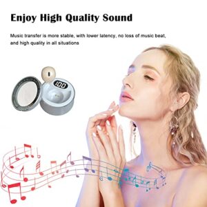 Single Earbud Invisible Bluetooth Earbuds Smallest Tiny Mini Earbuds Wireless Hidden Headphones for Work Small Sleep Ear Buds Discreet Bluetooth Earpiece with Charging Case