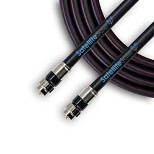 satellitesale digital 75ohm rg-6/u coaxial cable with f-type connector indoor/outdoor universal wire black cord 100 feet
