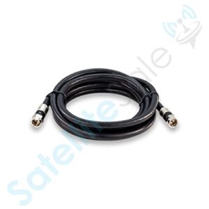 SatelliteSale Digital 75Ohm RG-6/U Coaxial Cable with F-Type Connector Indoor/Outdoor Universal Wire Black Cord 100 feet