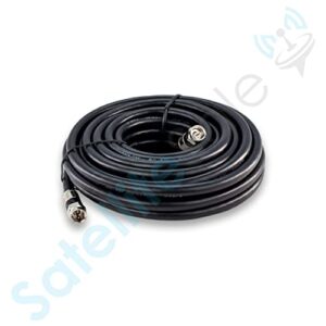 SatelliteSale Digital 75Ohm RG-6/U Coaxial Cable with F-Type Connector Indoor/Outdoor Universal Wire Black Cord 100 feet