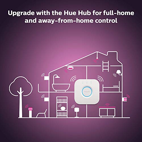 Philips Hue White and Color Ambiance B39 E12 Candle with Bluetooth, Hue Hub Compatible- 4 Pack (556968-4)