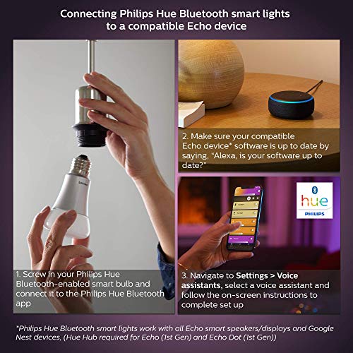 Philips Hue White and Color Ambiance B39 E12 Candle with Bluetooth, Hue Hub Compatible- 4 Pack (556968-4)