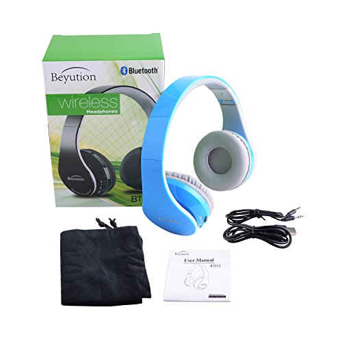 New Blue Color Over-Ear- HiFi Stereo- Bluetooth Headphones Headset-with Retail Package!