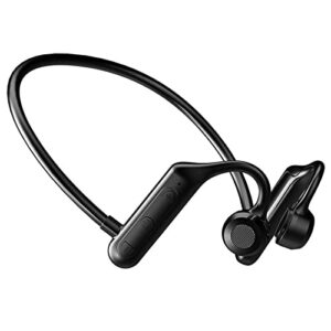 open bone conduction headphones wireless bluetooth 5.3 headphones waterproof sports noise cancelling headphones with microphone lb5302 (black, one size)
