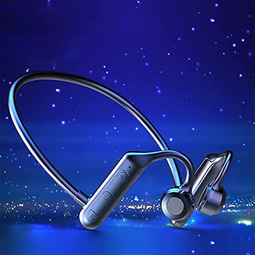 Open Bone Conduction Headphones Wireless Bluetooth 5.3 Headphones Waterproof Sports Noise Cancelling Headphones with Microphone Lb5302 (Black, One Size)