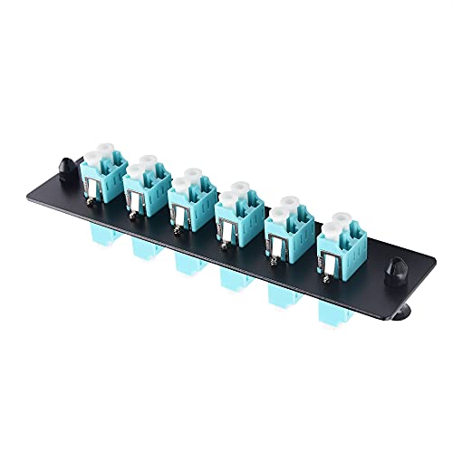 Cable Matters 12 Fibers OM4/OM3 Multimode Patch Panel with 6 x LC UPC Duplex Fiber Optic Adapters - LGX Compatible