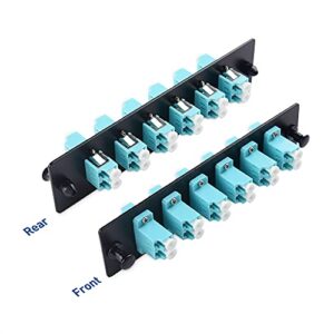 Cable Matters 12 Fibers OM4/OM3 Multimode Patch Panel with 6 x LC UPC Duplex Fiber Optic Adapters - LGX Compatible