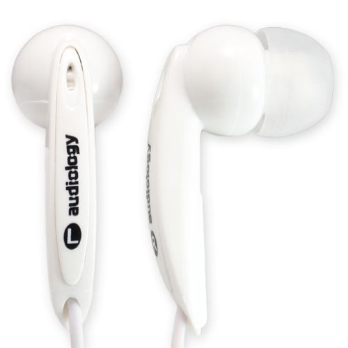 AUDIOLOGY AU-154-WH In-Ear Stereo Earphones for MP3 Players, iPods and iPhones, White