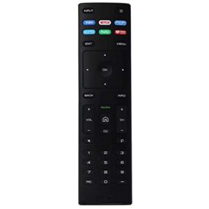 vizio oem remote control with vudu/netflix/prime video hotkeys – black (xrt136) (renewed)