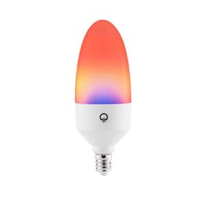 lifx candle color, e12 polychrome technology™, wi-fi smart led light bulb, 26 addressable zones per candle, no bridge required, works with alexa, hey google, homekit and siri