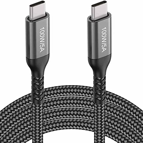 10FT USB C to USB C Cable,100W/5A,Type C Fast Charging,PD Charger Cord for MacBook Air/Pro,iMac,iPro Pro/Air,Samsung Galaxy Note 20 10 S20,OnePlus 8T,Google Pixel 5/4a/4/3 XL,Switch,Asus Dell Laptop