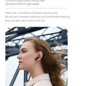 Wireless Earbuds, Bluetooth Ear Buds HiFi Stereo Sound Deep Bass Headphones with LED Charging Case for T-Mobile REVVL 6 Pro Touch Control, Noise Cancelling Mic, IPX7 Waterproof Earphones