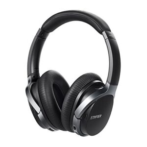 edifier w860nb active noise cancelling over-ear bluetooth aptx headphones with smart touch – black